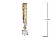 Серьги из желтого золота с бриллиантами э0301сг11210001