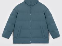 Пуховик с воротником-стойкой