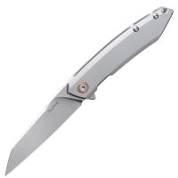 Нож складной Ruike P831S-SA, сталь 14C28N, рукоять сталь, серый