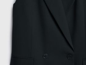 Двубортный жилет, Черный