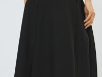 Юбка миди А-силуэта, Черный