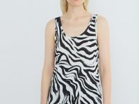 Принтованная майка, Серый