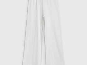 Пижамные брюки из ажурного трикотажа для девочек, Белый