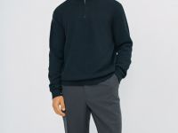 Джемпер из пряжи с шерстью, Синий