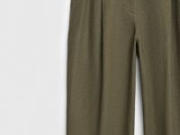 Зауженные брюки с поясом, Зеленый