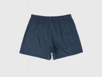 Текстильные трусы-боксеры в клетку, Синий