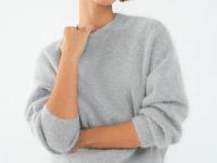 Джемпер из пряжи с ангорой, Серый