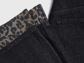 Джинсы с принтом для девочек, Серый