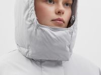 Стеганое утепленное пальто с капюшоном