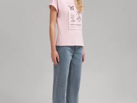 Футболка из хлопкового джерси свободного кроя