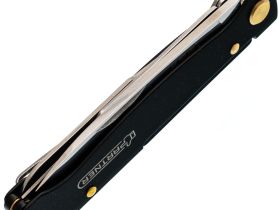 Складной нож Sanrenmu Partner, сталь 12C27, компактный мультитул с ножницами, рукоять нержавеющая сталь черная