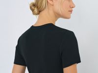 Футболка в рубчик, Черный