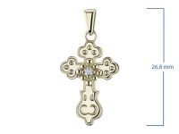 Подвеска из желтого золота с бриллиантом э0301пд12092800