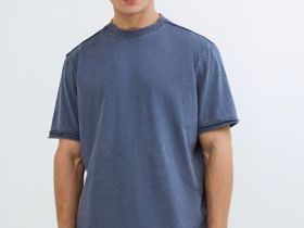 Футболка с текстовым принтом, Синий