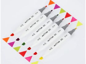 Набор маркеров для скетчинга MESHU 6 цв, флуоресцентные цвета