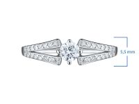 Классическое кольцо из белого золота с бриллиантами э0901кц03220006