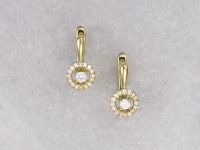 Серьги из желтого золота с бриллиантами э0301сг10177400