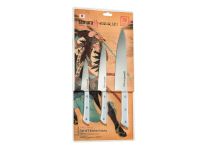 Набор из 3 кухонных ножей Samura Harakiri  "Поварская тройка", сталь AUS-8, рукоять ABS-пластик, белый