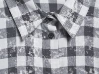 Удлинённая рубашка в клетку, Серый