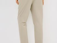 Брюки из твила, Бежевый