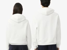 Хлопковый свитшот Lacoste унисекс свободного кроя