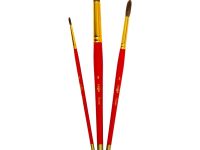 Набор кистей Пони Гамма 3 шт круглые №2, 5, 8 , в блистере