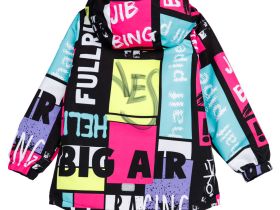 Куртка текстильная с полиуретановым покрытием для девочек (ветровка)