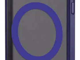 Чехол-накладка Keephone Mago Pro Magsafe для Apple iPhone 14 Pro Max пластиковый прозрачно-черный (синяя рамка)