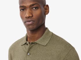 Мужское поло L.12.12 из меланжевой ткани