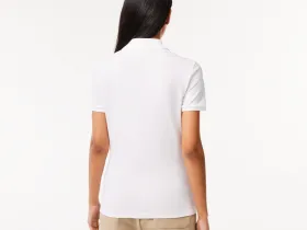 Женское поло Lacoste приталенного кроя из эластичного хлопка