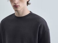 Тёмно-серая свободная базовая футболка из плотного хлопка Глория Джинс