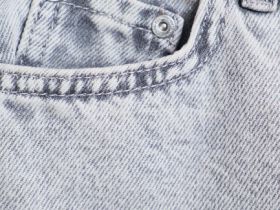 Прямые джинсы с высокой посадкой, Серый