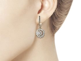 Серьги из красного золота с бриллиантами э0201сг07163600