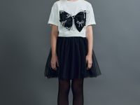 Футболка оверсайз с объёмным бантом для девочек, Белый