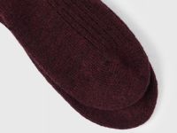 Высокие носки с шерстью в рубчик, Красный