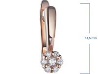 Серьги из красного золота с бриллиантами э0201сг04152800