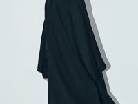 Кимоно на завязках из вискозы и льна, Черный