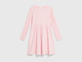 Трикотажное платье c принтом для девочек, Розовый