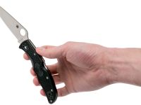Складной нож Spyderco Endura 4 Flat Ground - 10FPBK, сталь VG-10 Satin Plain, рукоять термопластик FRN, чёрный
