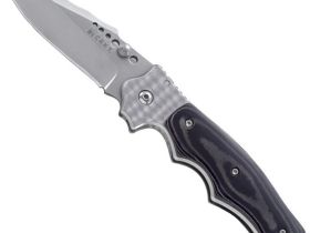 Полуавтоматический складной нож Natural 2, CRKT 7080M, сталь 8Cr13MOV, рукоять сталь/микарта