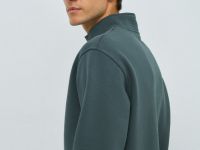 Толстовка с воротником-стойкой на молнии, Зеленый