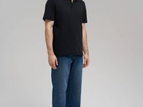 Поло прямого кроя из хлопкового трикотажа интерлок