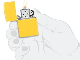 Зажигалка ZIPPO Classic с покрытием Sunflower, латунь/сталь, желтая, глянцевая, 38x13x57 мм