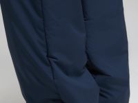 Утепленные брюки широкого кроя с утяжниками по низу