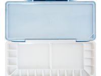 Палитра прямоугольная пластиковая с крышкой "Белые ночи" 18 ячеек, 26,7 х 12,8 х 2,6 см, белая