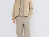 Утеплённая куртка из вельвета, Бежевый