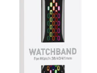 Ремешок Hoco WA19 Flexible для Apple Watch 38/40/41mm силикон (черный/разноцветные пятна)