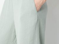 Оливковые широкие брюки из муслина Глория Джинс
