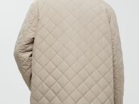 Утепленная стеганая куртка с отложным воротником