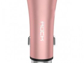 Автомобильный блок питания Rock H1 Car Charger with Hammer 2xUSB, 5V, 2,4A (общ.) (Rose Gold)